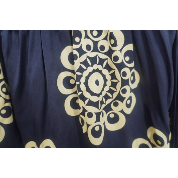 INC International Concepts Black Yellow 100% Silk Sequin V-Neck Blouse Size 8 - Picture 5 of 12